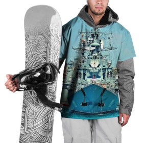 Накидка на куртку 3D с принтом Сторожевой корабль в Тюмени, 100% полиэстер |  | 3d | море | севастополь | сторожевой корабль | судно | черноморский флот