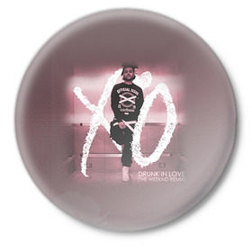 Значок с принтом The Weeknd в Тюмени,  металл | круглая форма, металлическая застежка в виде булавки | 