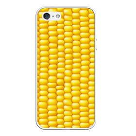 Чехол для iPhone 5/5S матовый с принтом Сладкая вареная кукуруза в Тюмени, Силикон | Область печати: задняя сторона чехла, без боковых панелей | Тематика изображения на принте: еда | кукуруза