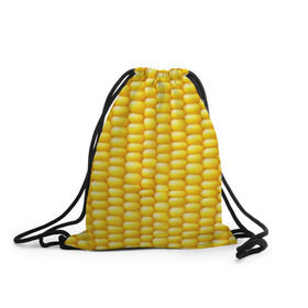 Рюкзак-мешок 3D с принтом Сладкая вареная кукуруза в Тюмени, 100% полиэстер | плотность ткани — 200 г/м2, размер — 35 х 45 см; лямки — толстые шнурки, застежка на шнуровке, без карманов и подкладки | еда | кукуруза