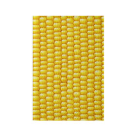 Обложка для паспорта матовая кожа с принтом Сладкая вареная кукуруза в Тюмени, натуральная матовая кожа | размер 19,3 х 13,7 см; прозрачные пластиковые крепления | Тематика изображения на принте: еда | кукуруза