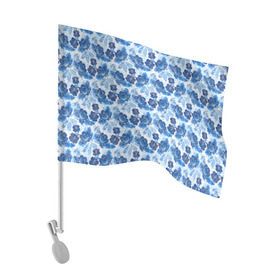 Флаг для автомобиля с принтом Гжель в Тюмени, 100% полиэстер | Размер: 30*21 см | роспись | цветы