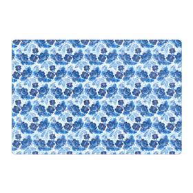 Магнитный плакат 3Х2 с принтом Гжель в Тюмени, Полимерный материал с магнитным слоем | 6 деталей размером 9*9 см | роспись | цветы