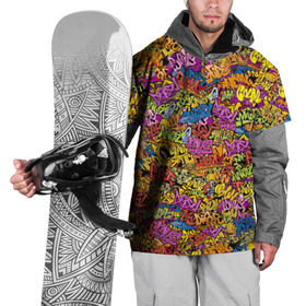 Накидка на куртку 3D с принтом Граффити в Тюмени, 100% полиэстер |  | Тематика изображения на принте: graffiti | street art | графити | краска | надписи | паттерн | рисунки | стикербомбинг | текстура