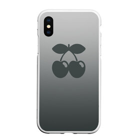 Чехол для iPhone XS Max матовый с принтом Pacha Ibiza Gray в Тюмени, Силикон | Область печати: задняя сторона чехла, без боковых панелей | cherry | club | ibiza | one | pacha | party | spain | summer | вечеринка | вишенки | вишня | ибица | испания | клуб | лето | остров | отдых | отпуск | пача | чери