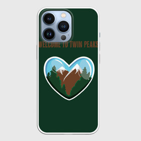 Чехол для iPhone 13 Pro с принтом Добро пожаловать в Твин Пикс в Тюмени,  |  | Тематика изображения на принте: twin peaks | welcome | агент купер | горы | дэвид линч | совы не то чем кажутся | сосны | чертовски хороший кофе