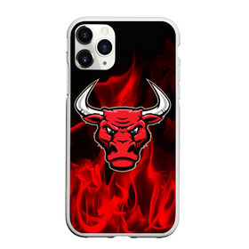 Чехол для iPhone 11 Pro матовый с принтом Angry bull в Тюмени, Силикон |  | 3d | angry bull | in fire | бык | в огне | дым | животные | мощь | огненный | огонь | пламя | пожар | сила | стихия