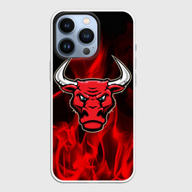 Чехол для iPhone 13 Pro с принтом Angry bull в Тюмени,  |  | Тематика изображения на принте: 3d | angry bull | in fire | бык | в огне | дым | животные | мощь | огненный | огонь | пламя | пожар | сила | стихия