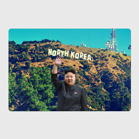 Магнитный плакат 3Х2 с принтом NORTH KOREA в Тюмени, Полимерный материал с магнитным слоем | 6 деталей размером 9*9 см | Тематика изображения на принте: hollywood | kim jong un | north korea | ким чен ын | северная корея