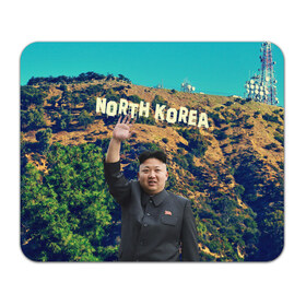 Коврик прямоугольный с принтом NORTH KOREA в Тюмени, натуральный каучук | размер 230 х 185 мм; запечатка лицевой стороны | Тематика изображения на принте: hollywood | kim jong un | north korea | ким чен ын | северная корея