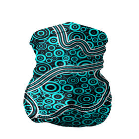 Бандана-труба 3D с принтом Aboriginal pattern в Тюмени, 100% полиэстер, ткань с особыми свойствами — Activecool | плотность 150‒180 г/м2; хорошо тянется, но сохраняет форму | абстракции | арт | волны | узор | фигуры