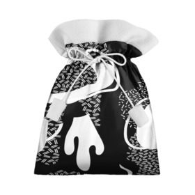 Подарочный 3D мешок с принтом Черно-белый узор в Тюмени, 100% полиэстер | Размер: 29*39 см | Тематика изображения на принте: abstraction | абстракция | геометрия | грани | линии | полигоны | сочетания | текстура | узоры | черно белый