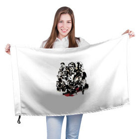 Флаг 3D с принтом Бешеные псы в Тюмени, 100% полиэстер | плотность ткани — 95 г/м2, размер — 67 х 109 см. Принт наносится с одной стороны | Тематика изображения на принте: бешеные псы | тарантино