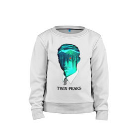 Детский свитшот хлопок с принтом Twin Peaks в Тюмени, 100% хлопок | круглый вырез горловины, эластичные манжеты, пояс и воротник | арт | дейл купер | сериал | твин пикс | фильм