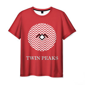 Мужская футболка 3D с принтом Twin Peaks в Тюмени, 100% полиэфир | прямой крой, круглый вырез горловины, длина до линии бедер | 3d | арт | надпись | сериал | твин пикс | фильмы