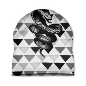 Шапка 3D с принтом Snake в Тюмени, 100% полиэстер | универсальный размер, печать по всей поверхности изделия | 3d | snake | животные | змея | ползучие | хладнокровные | чешуя