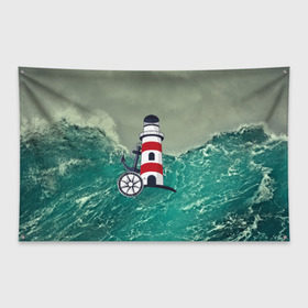 Флаг-баннер с принтом Морской в Тюмени, 100% полиэстер | размер 67 х 109 см, плотность ткани — 95 г/м2; по краям флага есть четыре люверса для крепления | 3d | blue | брызги | вмф | вода | военный | волны | исторический | капли | корабль | лето | море | моряк | океан | природа | фрегат | шторм