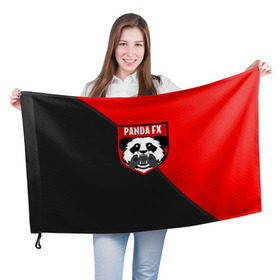 Флаг 3D с принтом PandafxTM в Тюмени, 100% полиэстер | плотность ткани — 95 г/м2, размер — 67 х 109 см. Принт наносится с одной стороны | 7f united | fifa | pandafx | панда