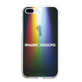 Чехол для iPhone 7Plus/8 Plus матовый с принтом Imagine Dragons в Тюмени, Силикон | Область печати: задняя сторона чехла, без боковых панелей | Тематика изображения на принте: demons | evolve | mirrors | radioactive | драконы | космос | музыка | нло | ночь | поп | радуга | рок | свет