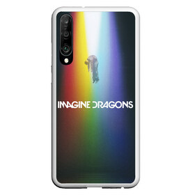 Чехол для Honor P30 с принтом Imagine Dragons в Тюмени, Силикон | Область печати: задняя сторона чехла, без боковых панелей | demons | evolve | mirrors | radioactive | драконы | космос | музыка | нло | ночь | поп | радуга | рок | свет