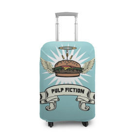 Чехол для чемодана 3D с принтом Четвертьфунтовый чизбургер в Тюмени, 86% полиэфир, 14% спандекс | двустороннее нанесение принта, прорези для ручек и колес | Тематика изображения на принте: big kahuna | pulp fiction | винсент вега | гамбургер | джулс виннфилд | криминальное чтиво
