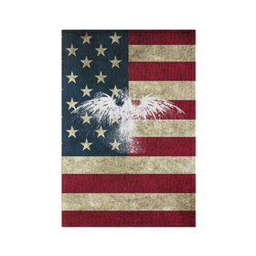 Обложка для паспорта матовая кожа с принтом Флаг США с белым орлом в Тюмени, натуральная матовая кожа | размер 19,3 х 13,7 см; прозрачные пластиковые крепления | Тематика изображения на принте: usa | америка | американец | америки | звездно полосатый | необычный | нью йорк | орел | соединенные | сша | флаг | штаты | янки