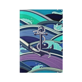Обложка для паспорта матовая кожа с принтом Моряк в Тюмени, натуральная матовая кожа | размер 19,3 х 13,7 см; прозрачные пластиковые крепления | Тематика изображения на принте: blue | брызги | вмф | вода | военный | волны | капли | море | океан
