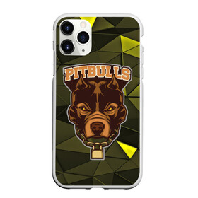 Чехол для iPhone 11 Pro Max матовый с принтом Pitbulls в Тюмени, Силикон |  | dog | pitbulls | абстракция | геометрия | животные | собака | треугольники | цепь
