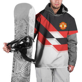 Накидка на куртку 3D с принтом Manchester United - Stripe в Тюмени, 100% полиэстер |  | Тематика изображения на принте: manchester united | stripe | манчестер юнайтед | футбол