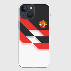 Чехол для iPhone 13 mini с принтом Manchester United   Stripe в Тюмени,  |  | Тематика изображения на принте: manchester united | stripe | манчестер юнайтед | футбол