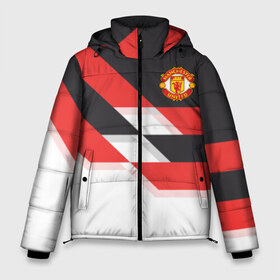 Мужская зимняя куртка 3D с принтом Manchester United - Stripe в Тюмени, верх — 100% полиэстер; подкладка — 100% полиэстер; утеплитель — 100% полиэстер | длина ниже бедра, свободный силуэт Оверсайз. Есть воротник-стойка, отстегивающийся капюшон и ветрозащитная планка. 

Боковые карманы с листочкой на кнопках и внутренний карман на молнии. | manchester united | stripe | манчестер юнайтед | футбол