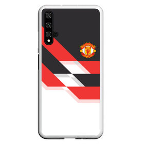 Чехол для Honor 20 с принтом Manchester United - Stripe в Тюмени, Силикон | Область печати: задняя сторона чехла, без боковых панелей | Тематика изображения на принте: manchester united | stripe | манчестер юнайтед | футбол