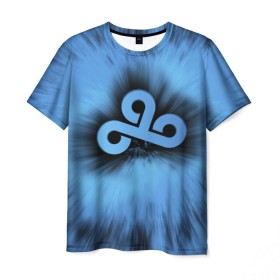 Мужская футболка 3D с принтом Team Cloud9 в Тюмени, 100% полиэфир | прямой крой, круглый вырез горловины, длина до линии бедер | Тематика изображения на принте: cloud9 | csgo | dota. cs | dota2 | team cloud9 | дота | киберспорт | клауд9 | кс | ксго | облака