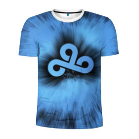 Мужская футболка 3D спортивная с принтом Team Cloud9 в Тюмени, 100% полиэстер с улучшенными характеристиками | приталенный силуэт, круглая горловина, широкие плечи, сужается к линии бедра | cloud9 | csgo | dota. cs | dota2 | team cloud9 | дота | киберспорт | клауд9 | кс | ксго | облака