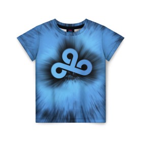 Детская футболка 3D с принтом Team Cloud9 в Тюмени, 100% гипоаллергенный полиэфир | прямой крой, круглый вырез горловины, длина до линии бедер, чуть спущенное плечо, ткань немного тянется | cloud9 | csgo | dota. cs | dota2 | team cloud9 | дота | киберспорт | клауд9 | кс | ксго | облака