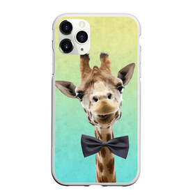 Чехол для iPhone 11 Pro Max матовый с принтом Жираф и бабочка в Тюмени, Силикон |  | жираф
