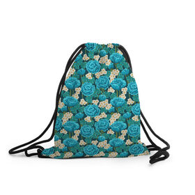 Рюкзак-мешок 3D с принтом Цветы в Тюмени, 100% полиэстер | плотность ткани — 200 г/м2, размер — 35 х 45 см; лямки — толстые шнурки, застежка на шнуровке, без карманов и подкладки | flowers | розы | ромашки | цветы