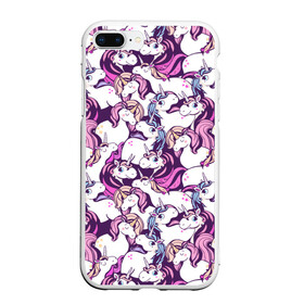 Чехол для iPhone 7Plus/8 Plus матовый с принтом unicorn в Тюмени, Силикон | Область печати: задняя сторона чехла, без боковых панелей | horse | mlp | pony | unicorn | единорог | лошадь | пони