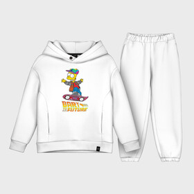 Детский костюм хлопок Oversize с принтом Bart to the future в Тюмени,  |  | Тематика изображения на принте: back to the future | bart | homer | simpsons | барт | гомер | делореан | марти | машина времени | мультфильм | симпсоны