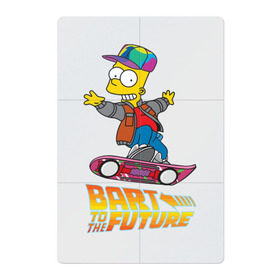 Магнитный плакат 2Х3 с принтом Bart to the future в Тюмени, Полимерный материал с магнитным слоем | 6 деталей размером 9*9 см | Тематика изображения на принте: back to the future | bart | homer | simpsons | барт | гомер | делореан | марти | машина времени | мультфильм | симпсоны