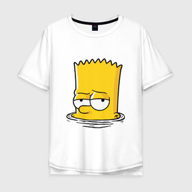 Мужская футболка хлопок Oversize с принтом Bart в Тюмени, 100% хлопок | свободный крой, круглый ворот, “спинка” длиннее передней части | bart | boy | homer | simpsons | барт | гомер | мальчик | мультфильм | симпсон | симпсоны | спрингфилд