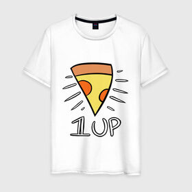 Мужская футболка хлопок с принтом Pizza Life в Тюмени, 100% хлопок | прямой крой, круглый вырез горловины, длина до линии бедер, слегка спущенное плечо. | dendy | food | game | italy | life | mario | pizza | еда | жизнь | игра | италия | пицца | пища | повар | приставка