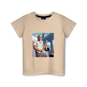 Детская футболка хлопок с принтом Тревор ГТА 5 в Тюмени, 100% хлопок | круглый вырез горловины, полуприлегающий силуэт, длина до линии бедер | gta 5 | gtav | гта 5