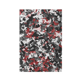 Обложка для паспорта матовая кожа с принтом Городской камуфляж в Тюмени, натуральная матовая кожа | размер 19,3 х 13,7 см; прозрачные пластиковые крепления | camo | urban | белый | гранж | красный | маскировка | милитари | паттерн | серый | текстура