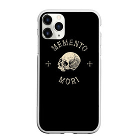 Чехол для iPhone 11 Pro матовый с принтом Memento Mori в Тюмени, Силикон |  | death | skull | кости | цитата