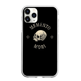 Чехол для iPhone 11 Pro Max матовый с принтом Memento Mori в Тюмени, Силикон |  | death | skull | кости | цитата
