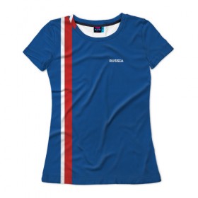 Женская футболка 3D с принтом Russia YAAY в Тюмени, 100% полиэфир ( синтетическое хлопкоподобное полотно) | прямой крой, круглый вырез горловины, длина до линии бедер | Тематика изображения на принте: yaay | европа | москва | россия