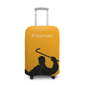 Чехол для чемодана 3D с принтом iFreeman в Тюмени, 86% полиэфир, 14% спандекс | двустороннее нанесение принта, прорези для ручек и колес | freeman | gordon | half | halflife | hl | life | гордон | лайф | фримен | халва | халф | халфлайф | халява