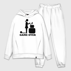 Мужской костюм хлопок OVERSIZE с принтом Game over в Тюмени,  |  | борщ | девичник | замуж | конец игры | невеста | подружка невесты