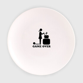 Тарелка 3D с принтом Game over в Тюмени, фарфор | диаметр - 210 мм
диаметр для нанесения принта - 120 мм | борщ | девичник | замуж | конец игры | невеста | подружка невесты